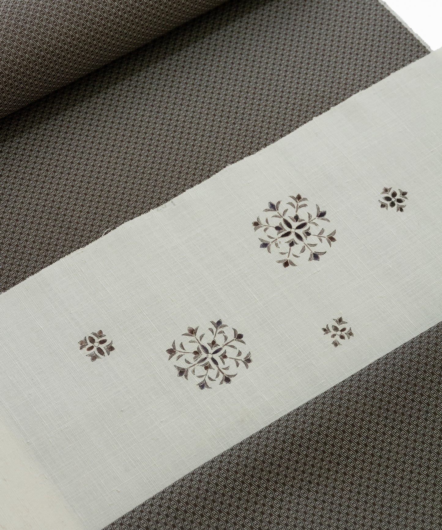 京都小阪制作 真糊糸目友禅 九寸名古屋帯「華紋皿」(価格はお問い合わせくださいませ)