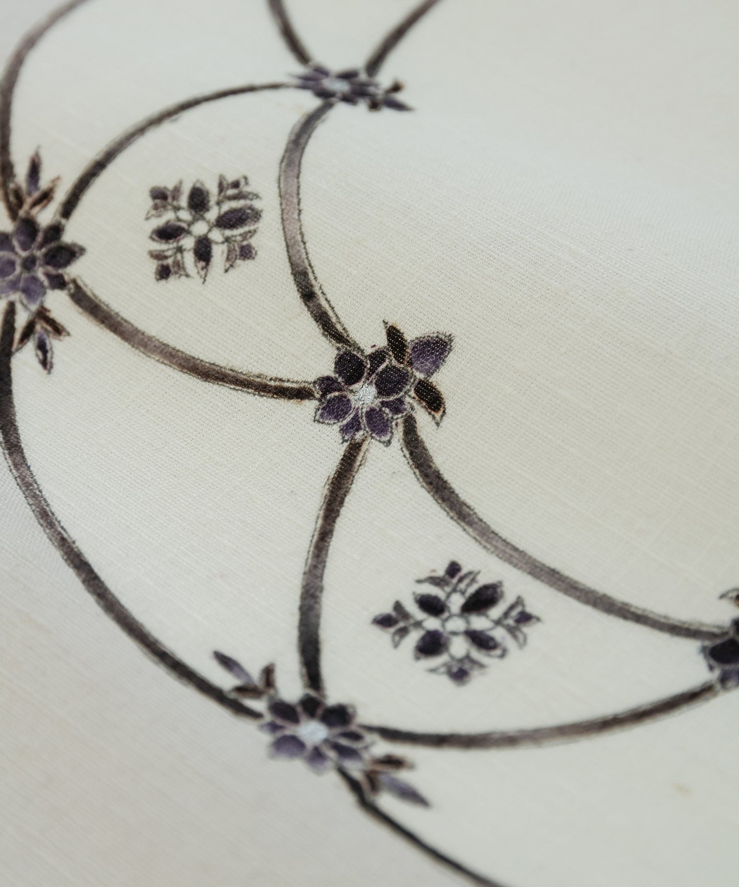 京都小阪制作 真糊糸目友禅 九寸名古屋帯「華紋皿」(価格はお問い合わせくださいませ)