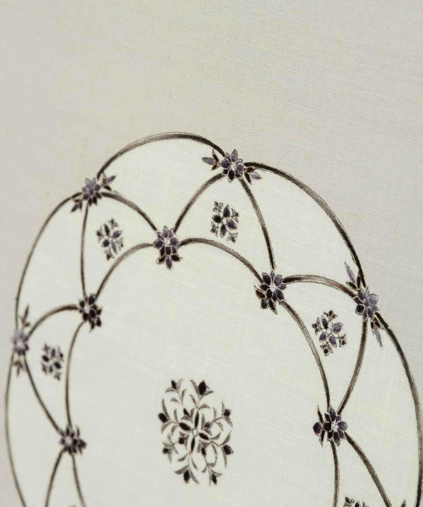 京都小阪制作 真糊糸目友禅 九寸名古屋帯「華紋皿」(価格はお問い合わせくださいませ)