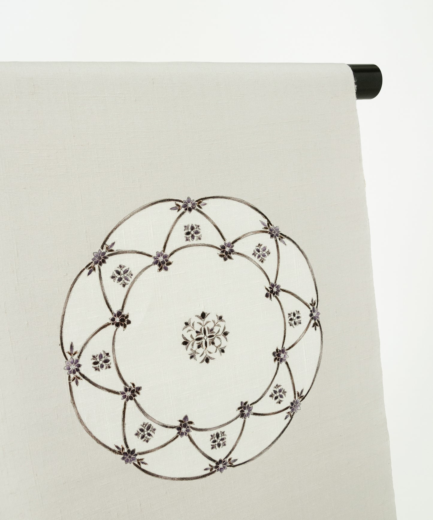 京都小阪制作 真糊糸目友禅 九寸名古屋帯「華紋皿」(価格はお問い合わせくださいませ)