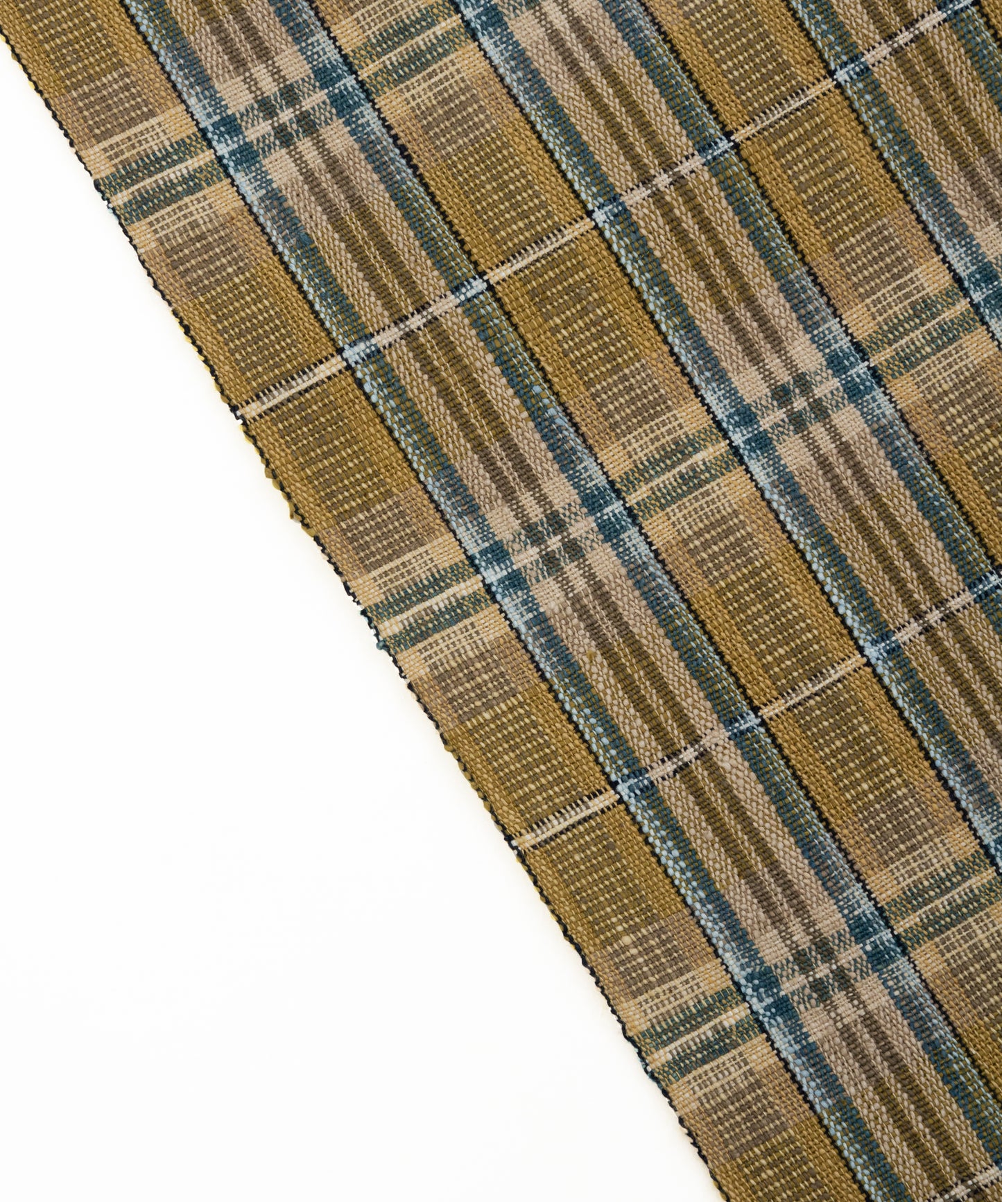 丹波布八寸帯 植木展子作「やしゃぶし、栗、こぶな草、藍」