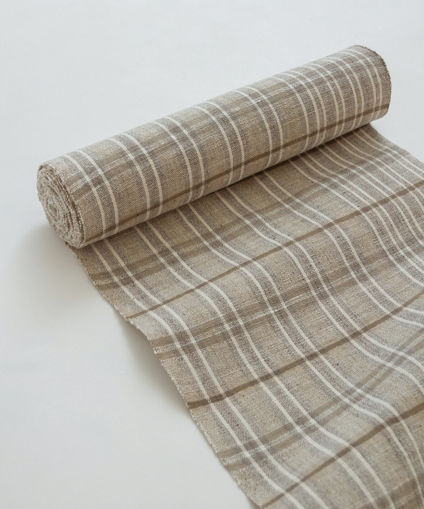 丹波布八寸帯 塚口佳代作「栗、こぶな草」