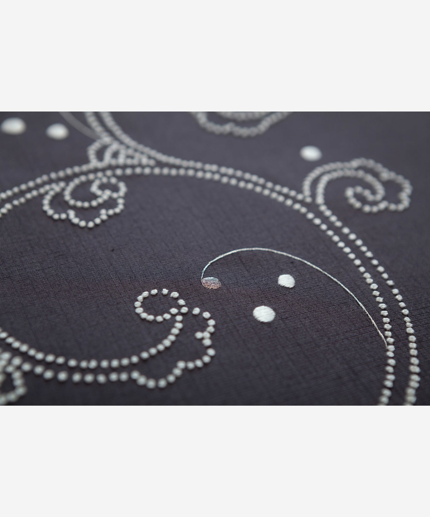 Sagara embroidery 9 inch Nagoya obi Nami Gashira arabesque 