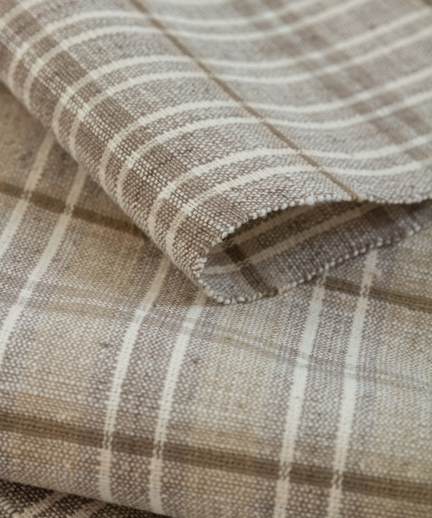 丹波布八寸帯 塚口佳代作「栗、こぶな草」