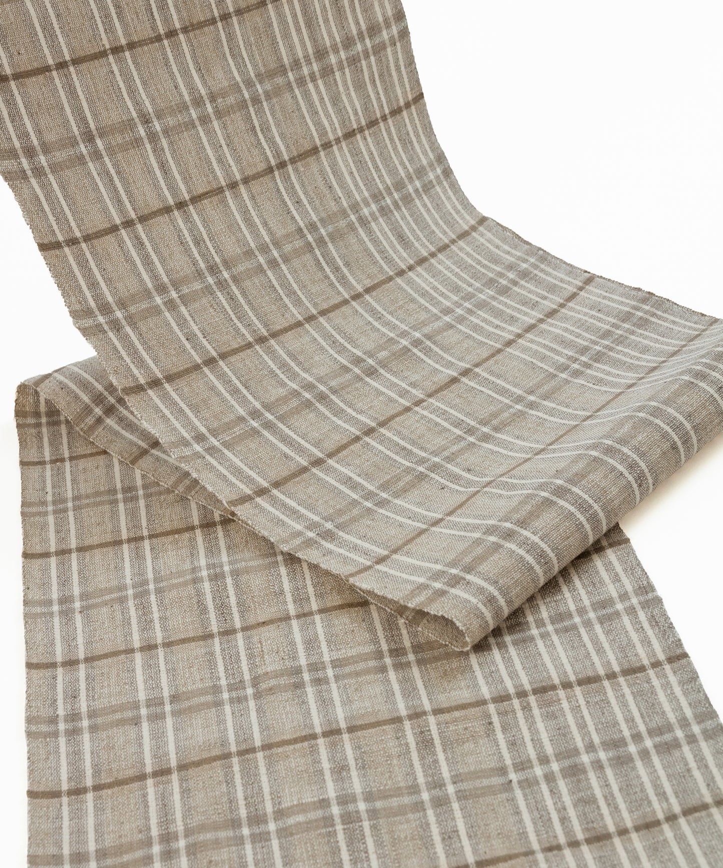 丹波布八寸帯 塚口佳代作「栗、こぶな草」