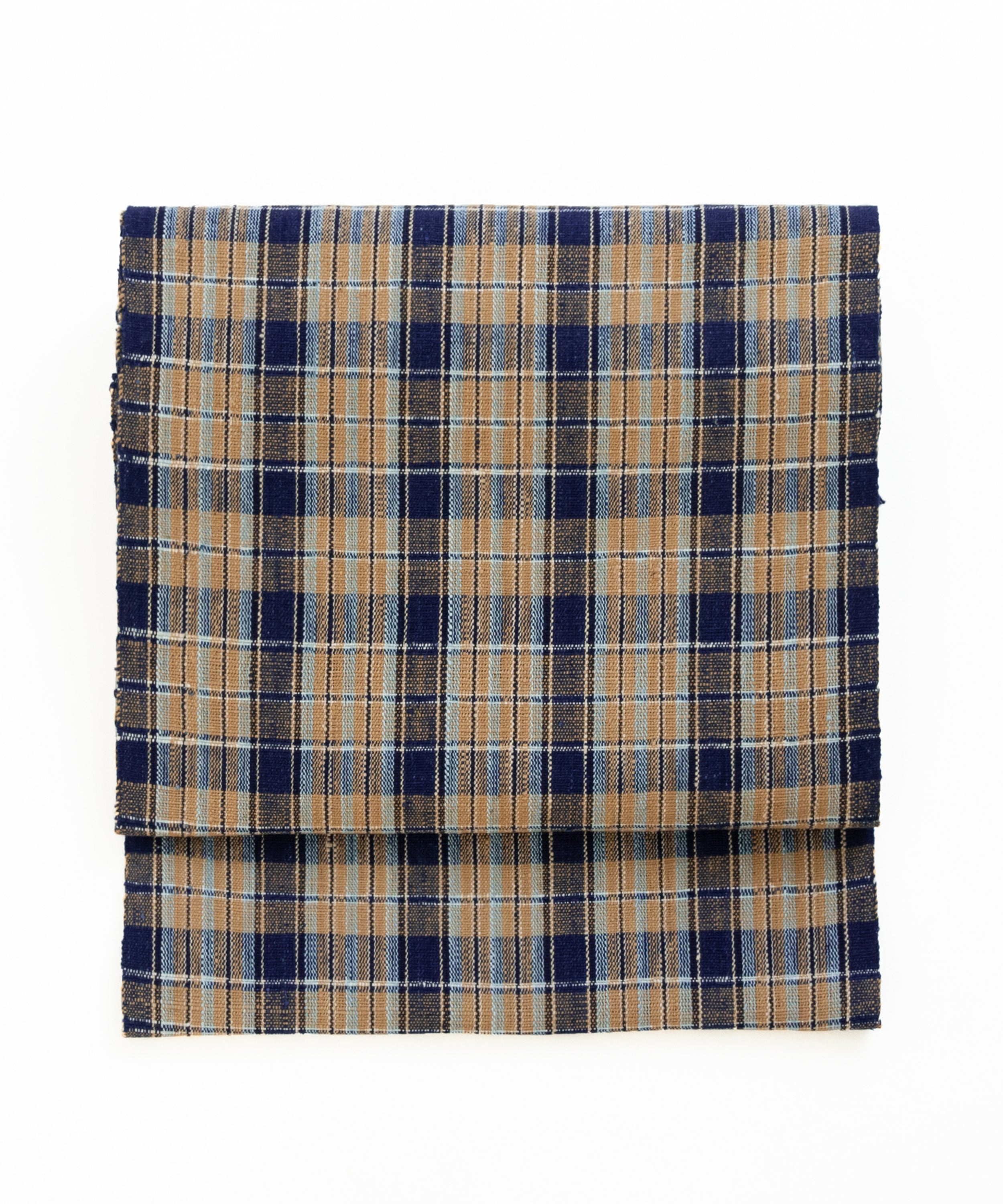 丹波布八寸帯 植木展子作「栗、藍」 – きものすぎをECサイト