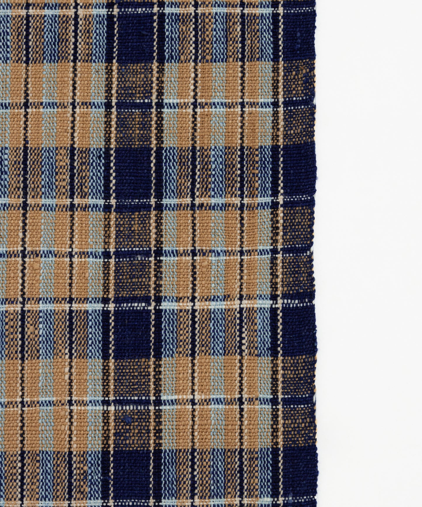 丹波布八寸帯 植木展子作「栗、藍」