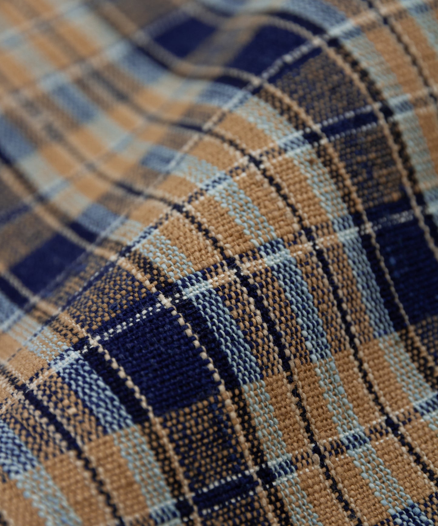 丹波布八寸帯 植木展子作「栗、藍」