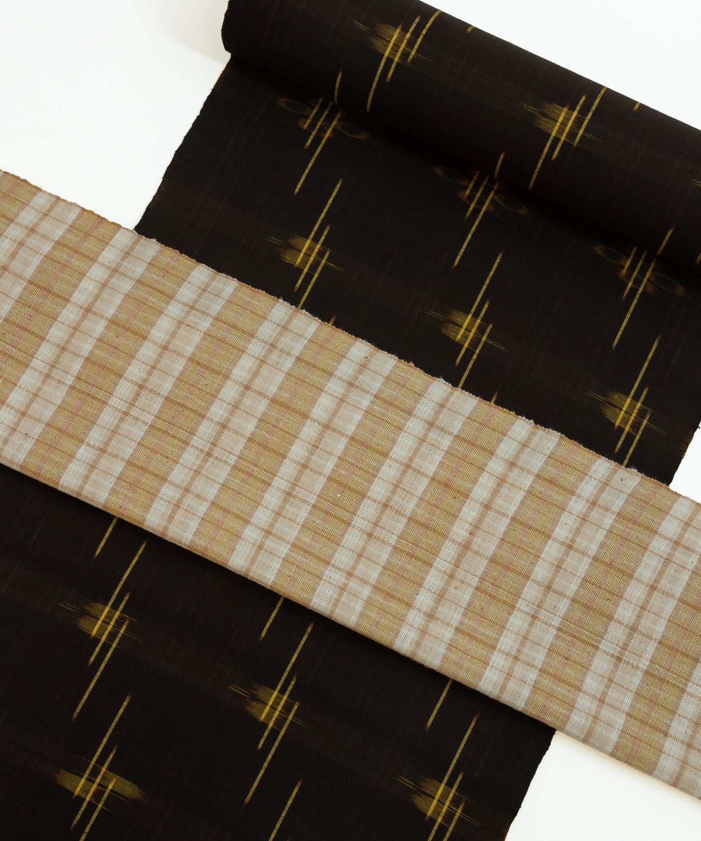 丹波布八寸帯 塚口佳代作「栗、すすき、梅」