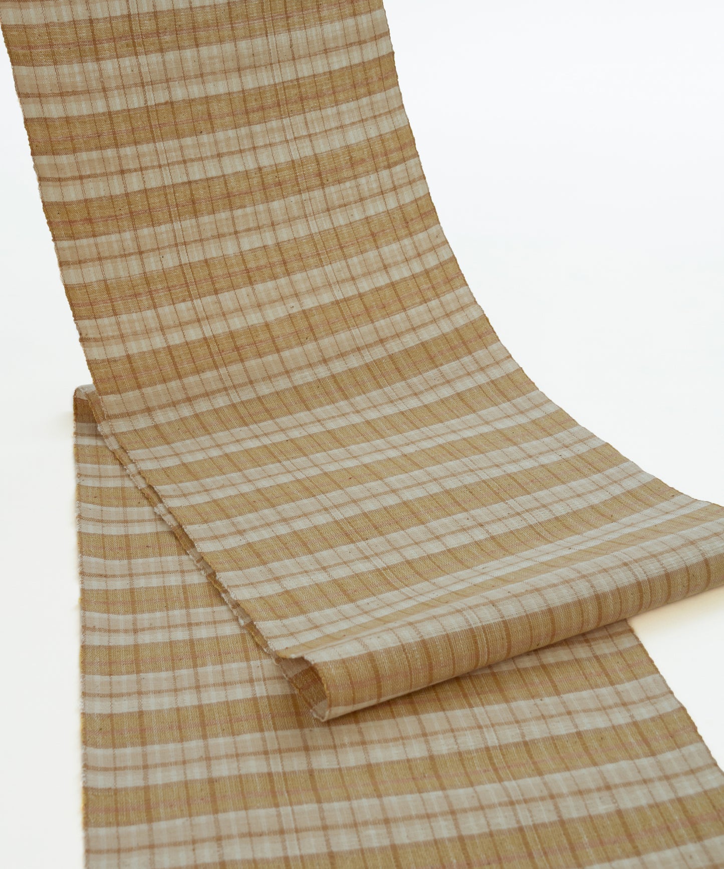 丹波布八寸帯 塚口佳代作「栗、すすき、梅」