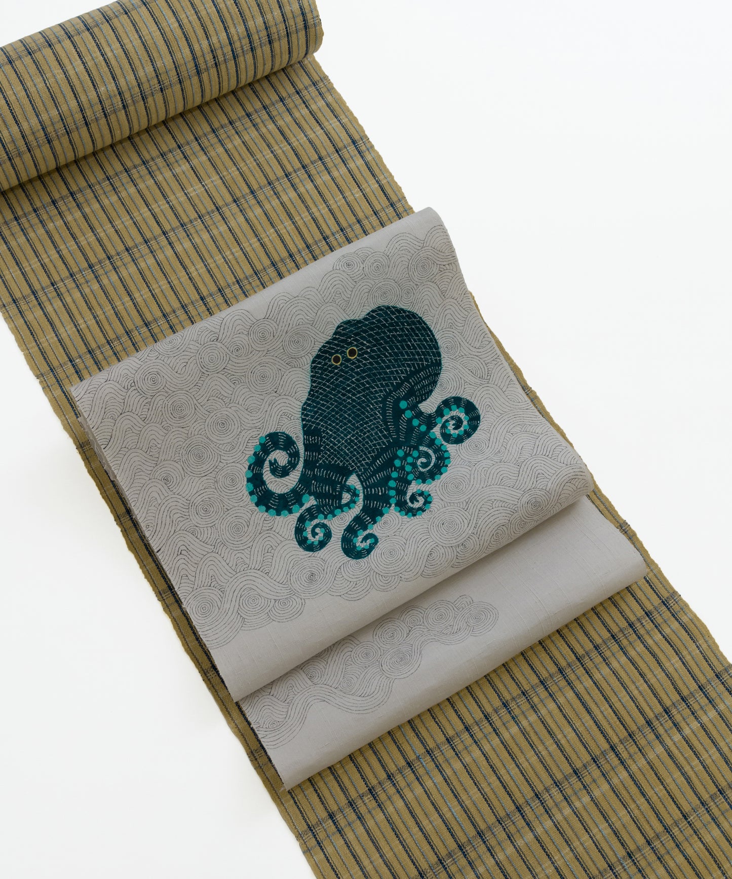 丹波布着尺 安部康子作「やしゃぶし、栗、藍」