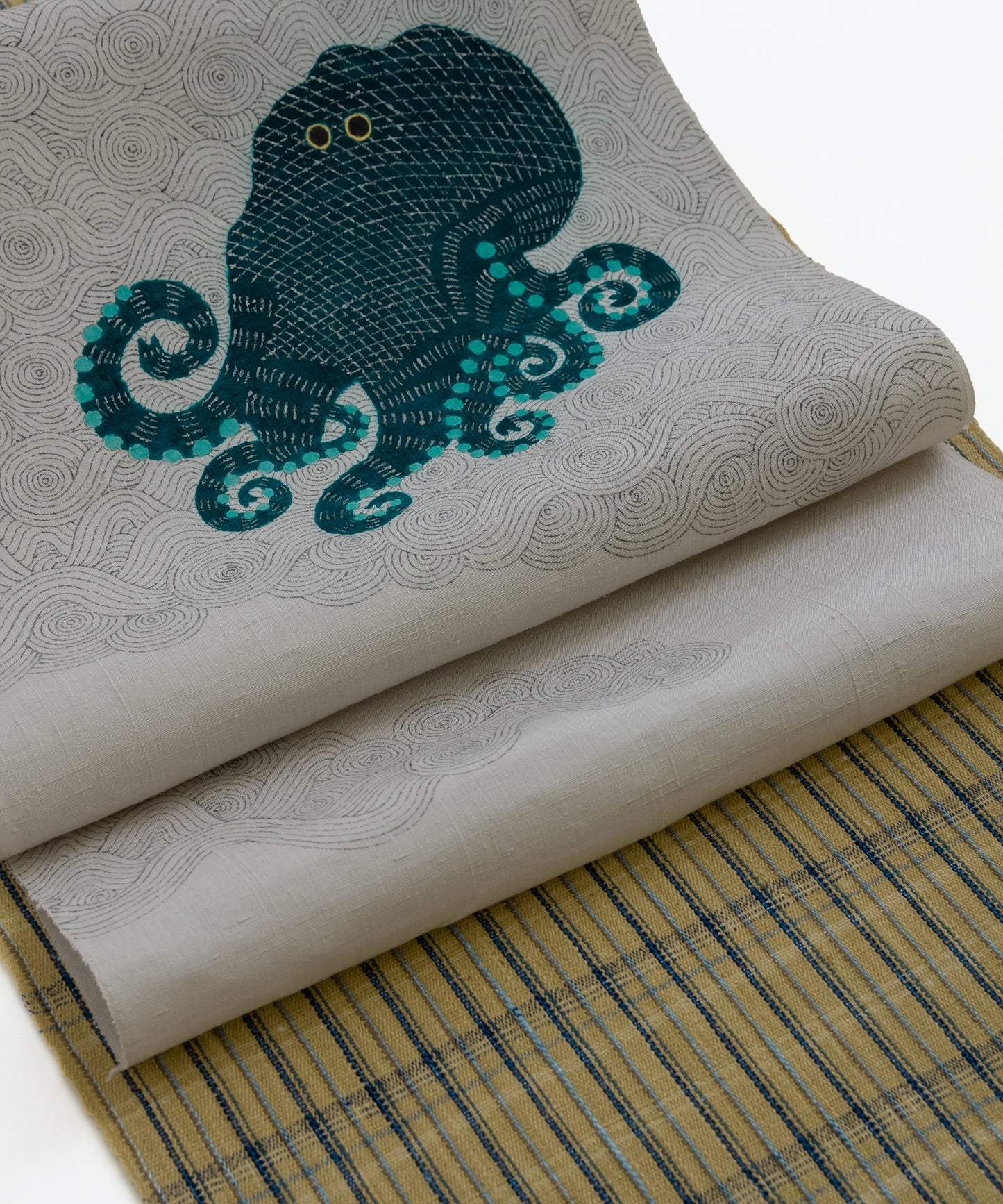 丹波布着尺 安部康子作「やしゃぶし、栗、藍」