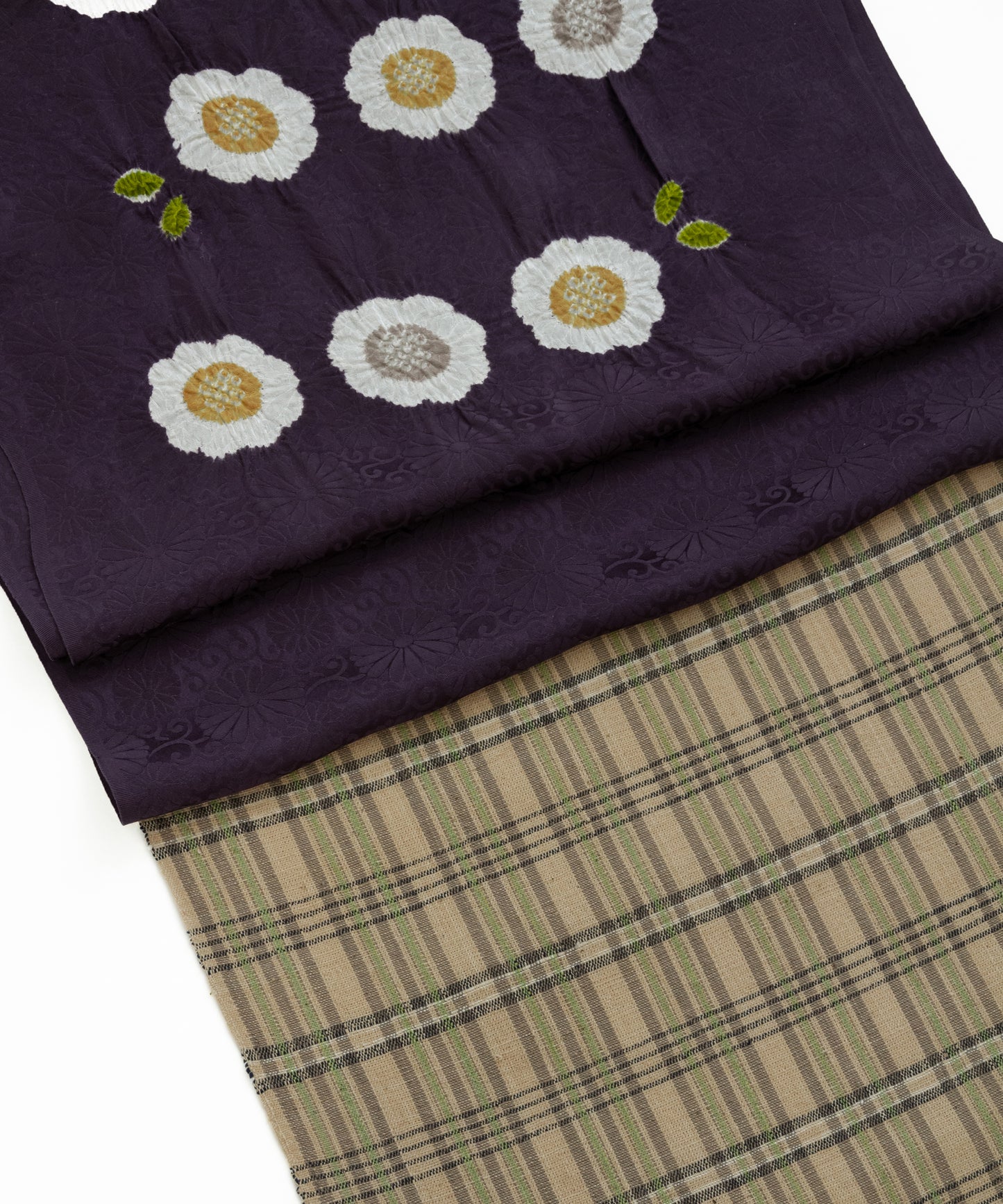 丹波布着尺 増田妙作「藍、栗、こぶな草」