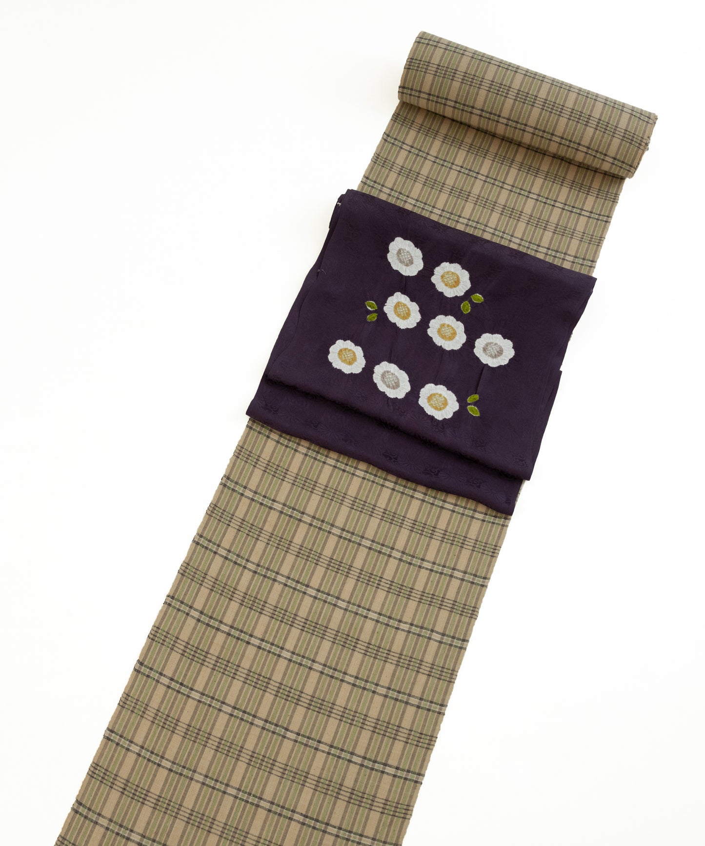 丹波布着尺 増田妙作「藍、栗、こぶな草」