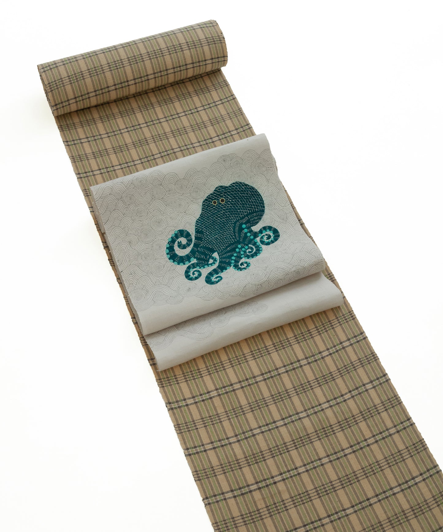 丹波布着尺 増田妙作「藍、栗、こぶな草」