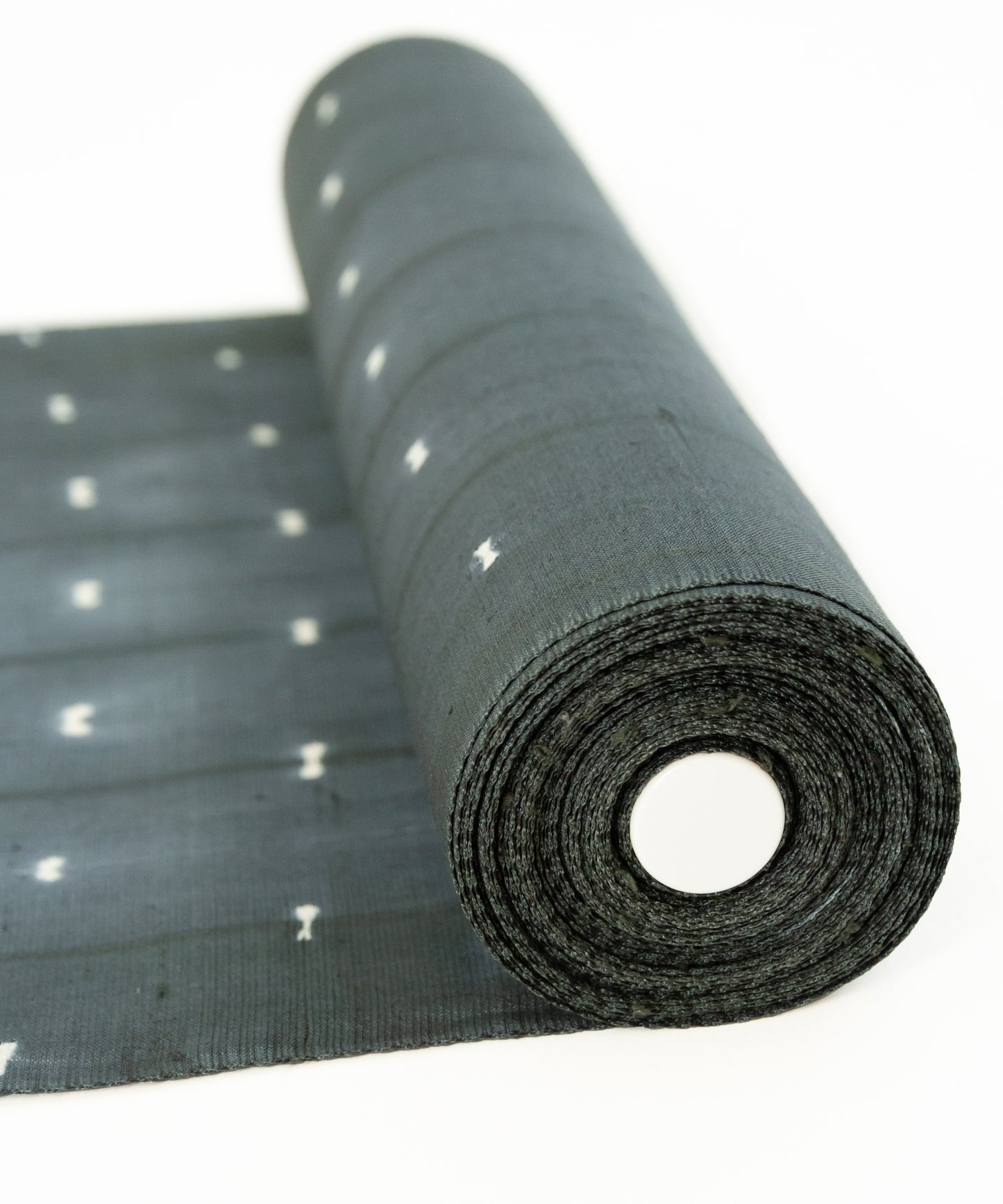 しょうざん生紬着尺「ほたる絞り くすんだ青緑」