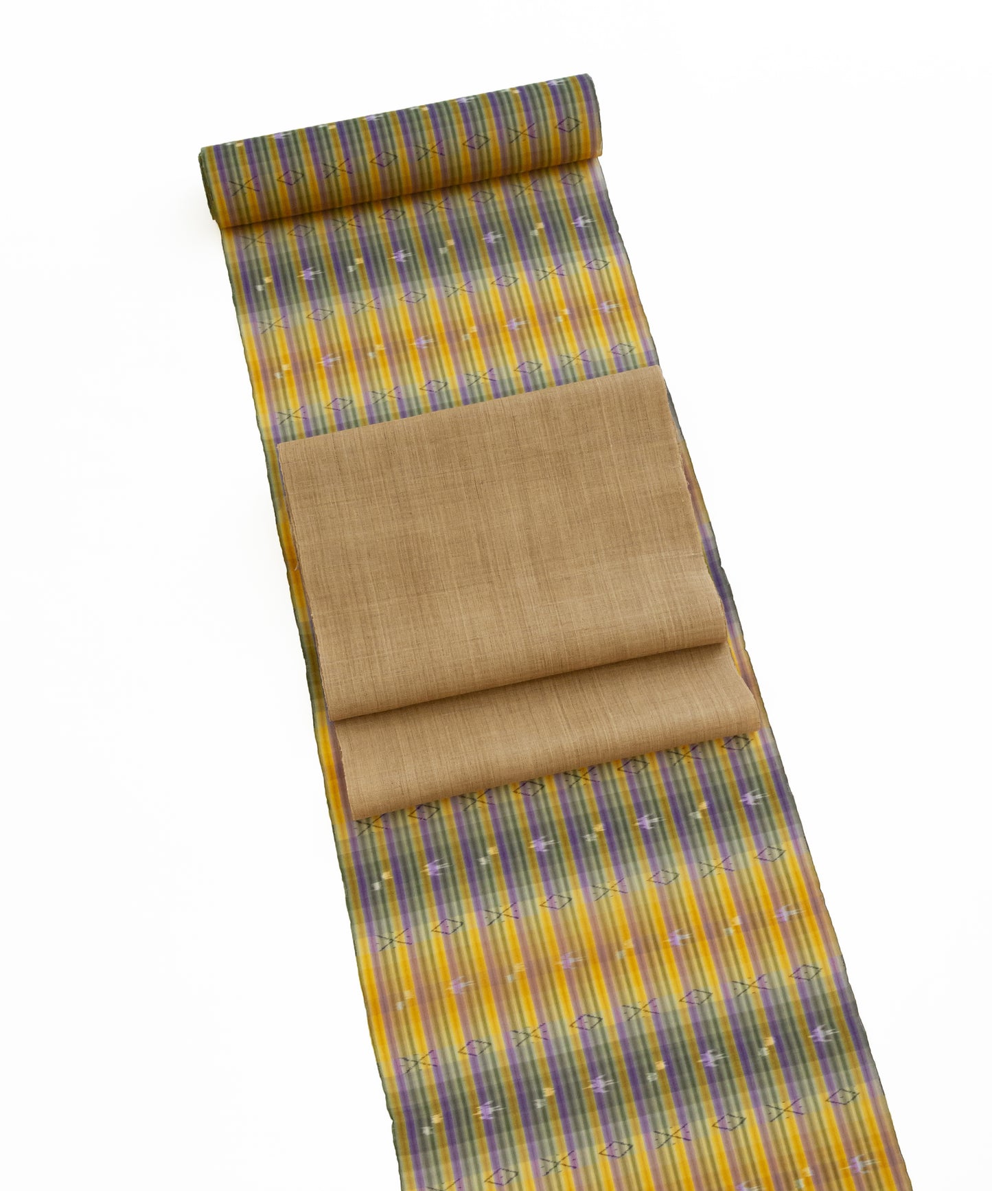 壁上布 琉球かすり着尺 大城誠光織物工房制作「四色の縦縞」