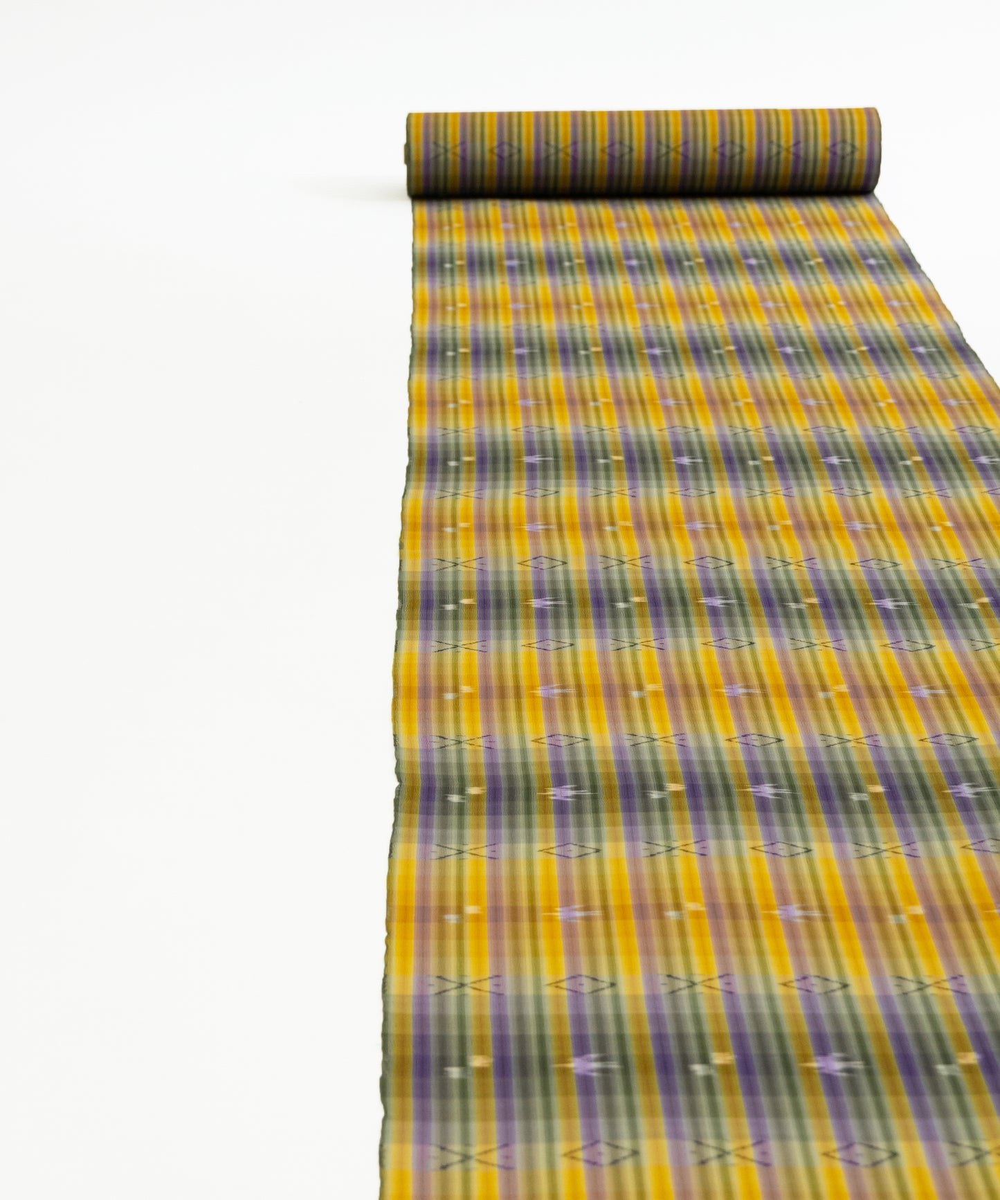 壁上布 琉球かすり着尺 大城誠光織物工房制作「四色の縦縞」