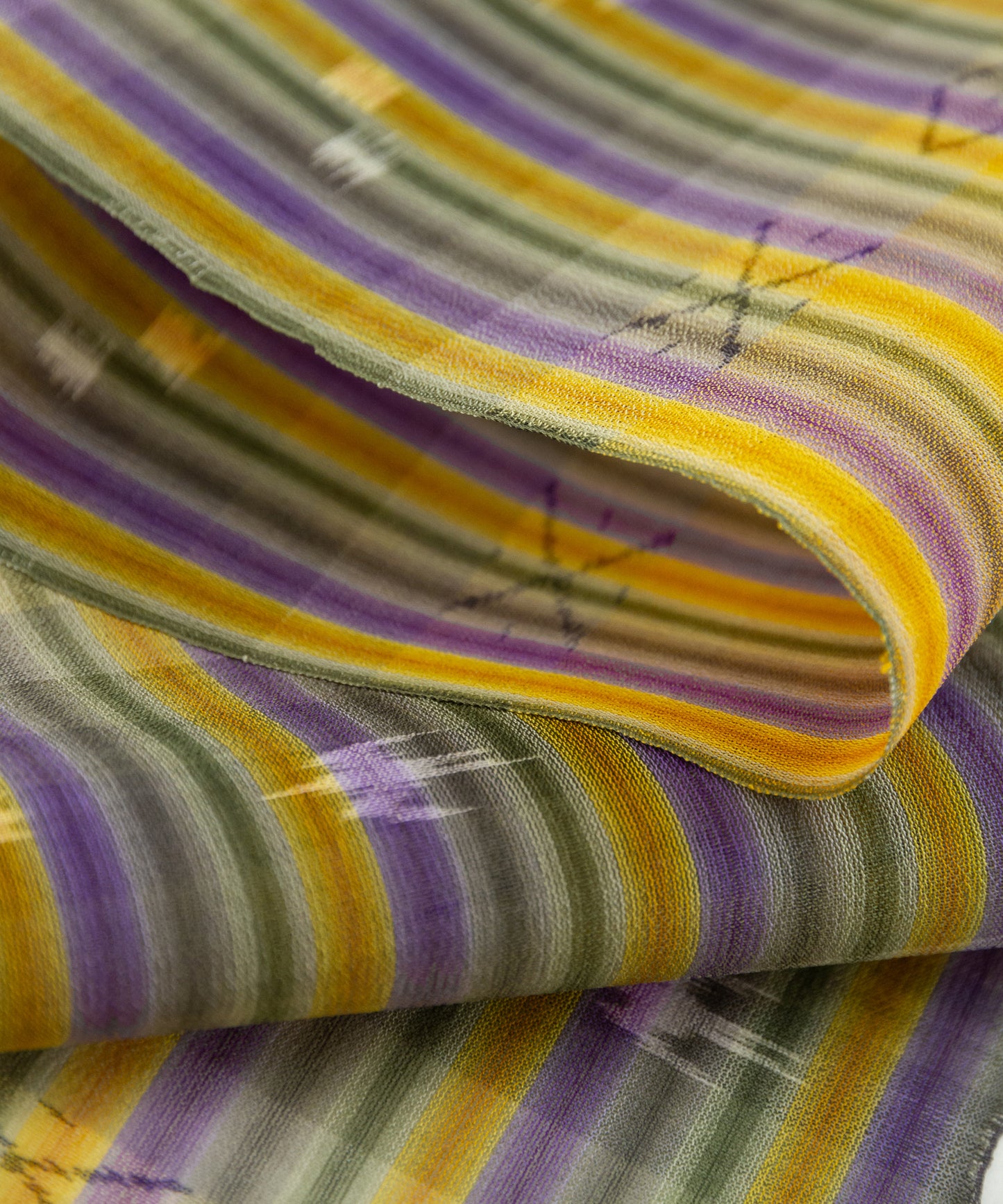 壁上布 琉球かすり着尺 大城誠光織物工房制作「四色の縦縞」