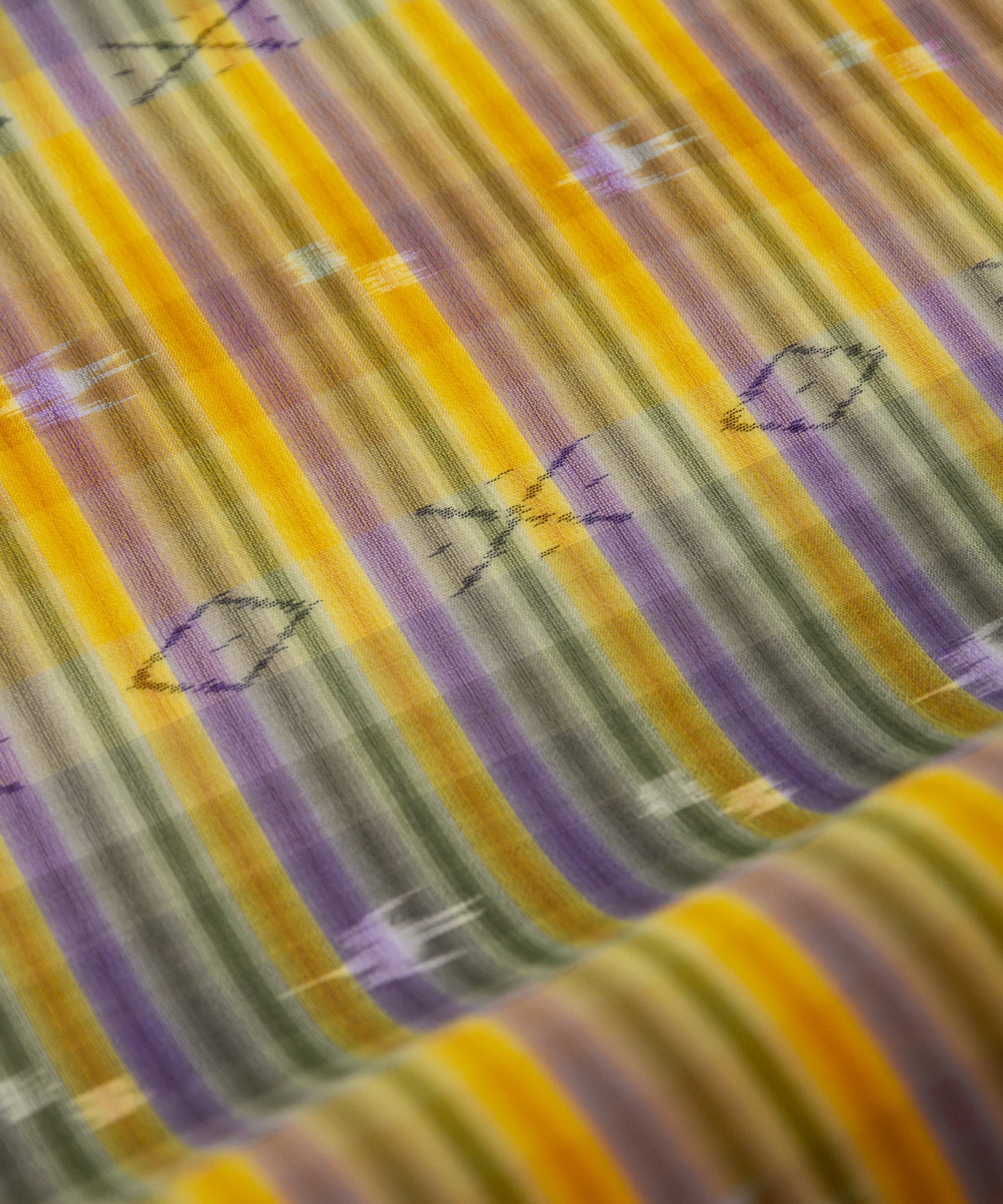 壁上布 琉球かすり着尺 大城誠光織物工房制作「四色の縦縞」