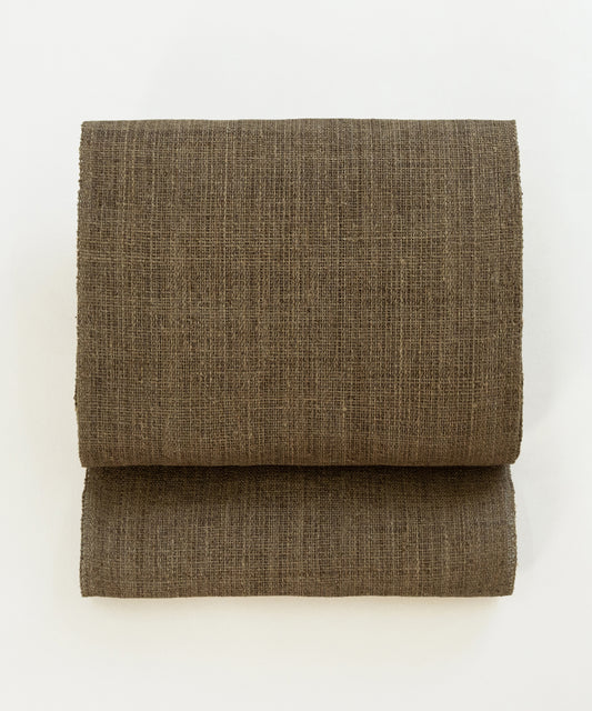 丹後藤布八寸名古屋帯 小西暢子制作 椿の花弁染め「木春無地」　＊価格はお気軽にお問い合わせくださいませ＊