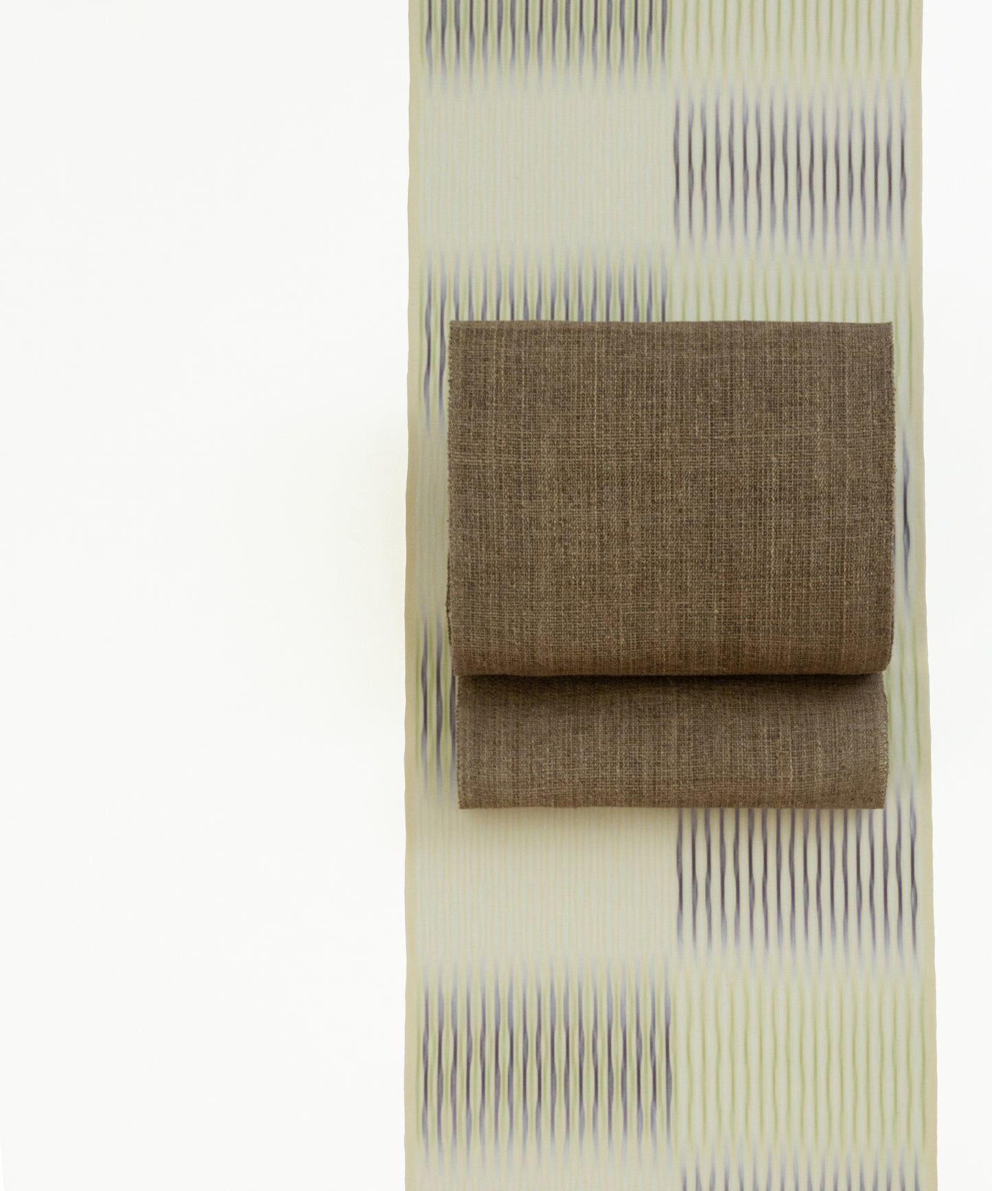 丹後藤布八寸名古屋帯 小西暢子制作 椿の花弁染め「木春無地」　＊価格はお気軽にお問い合わせくださいませ＊