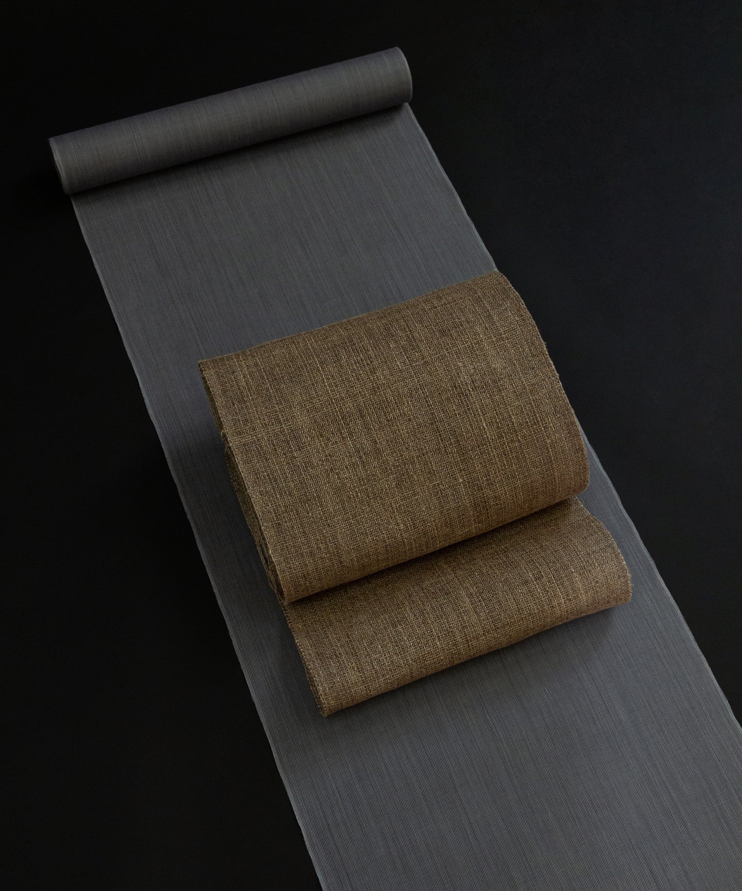 丹後藤布八寸名古屋帯 小西暢子制作 椿の花弁染め「木春無地」　＊価格はお気軽にお問い合わせくださいませ＊