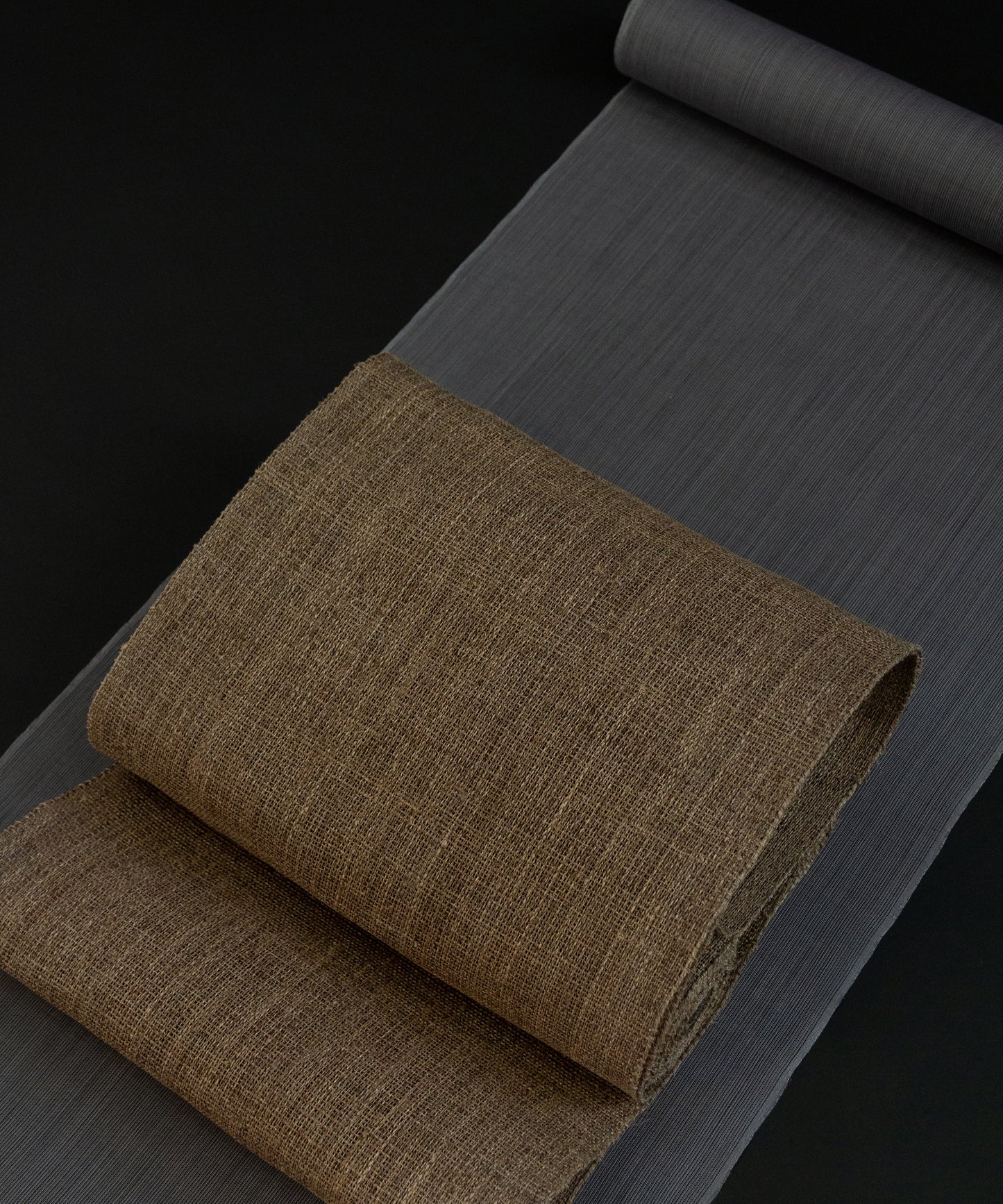 丹後藤布八寸名古屋帯 小西暢子制作 椿の花弁染め「木春無地」　＊価格はお気軽にお問い合わせくださいませ＊