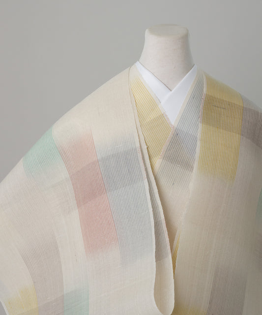 夏赤城着尺市松柄 「パステル」