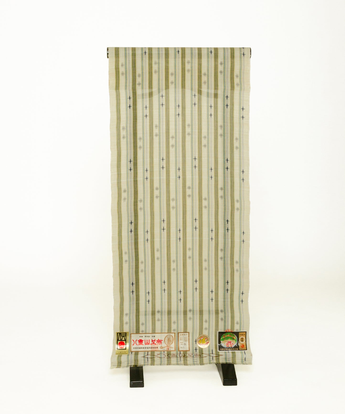 Genuine hemp ancient Echigo Jofu "Mosquito Kasuri" 