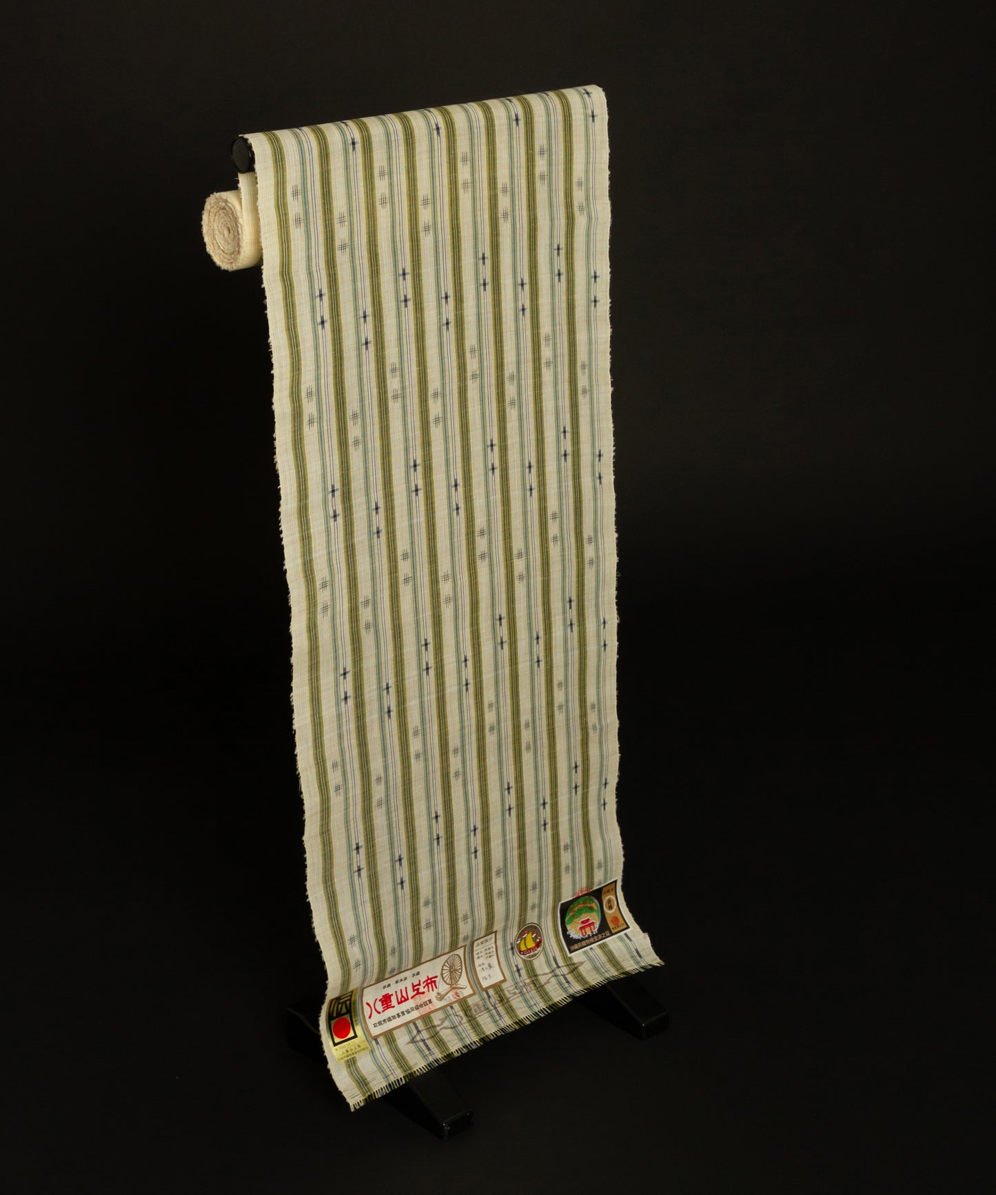 Genuine hemp ancient Echigo Jofu "Mosquito Kasuri" 