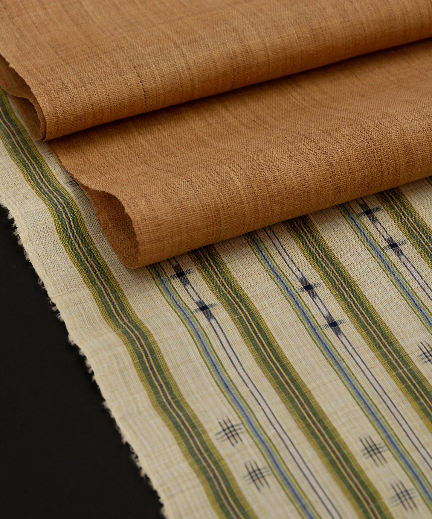 Genuine hemp ancient Echigo Jofu "Mosquito Kasuri" 