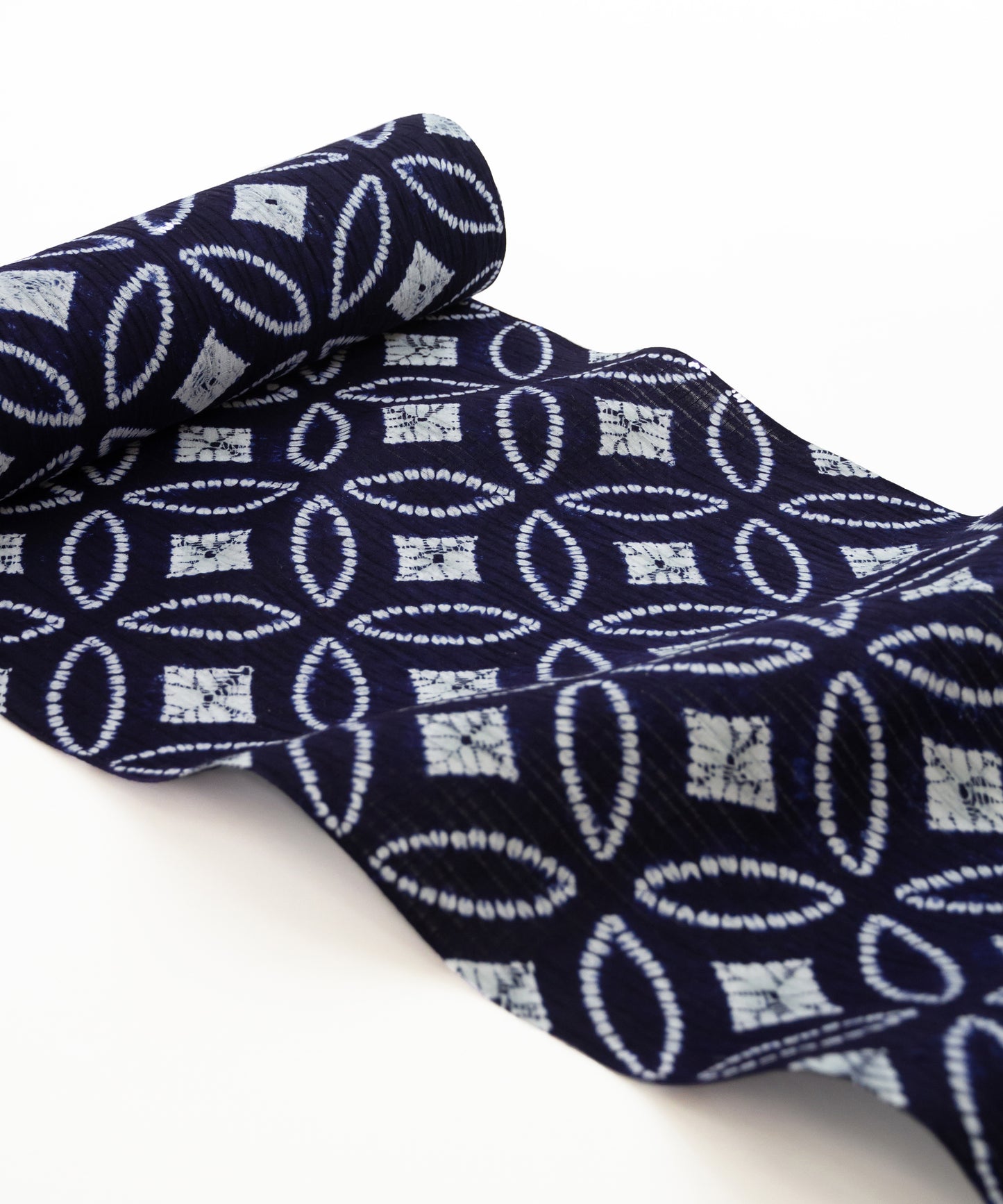 有松鳴海絞り 縫い巻上げ絞り「総七宝」