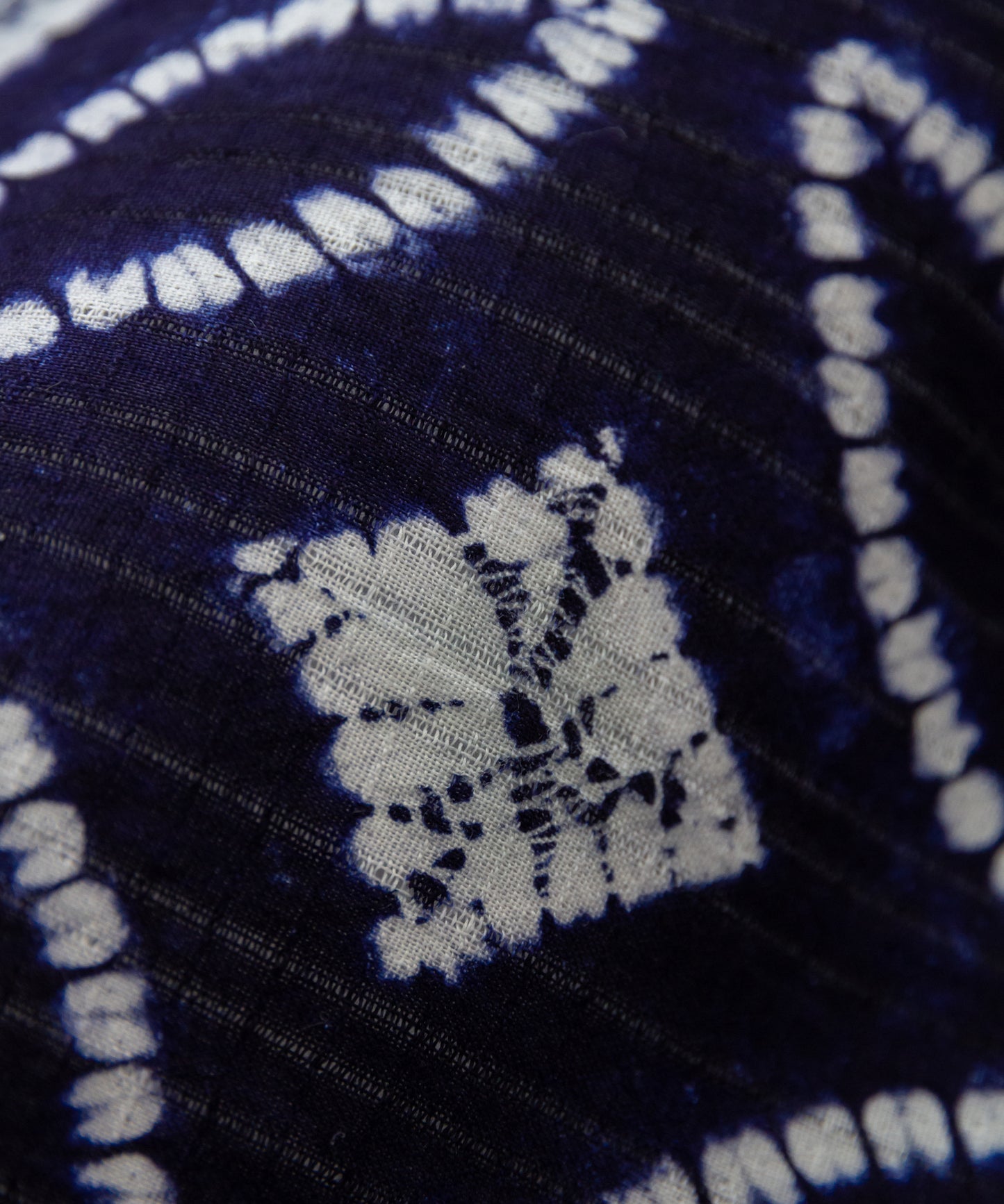 有松鳴海絞り 縫い巻上げ絞り「総七宝」