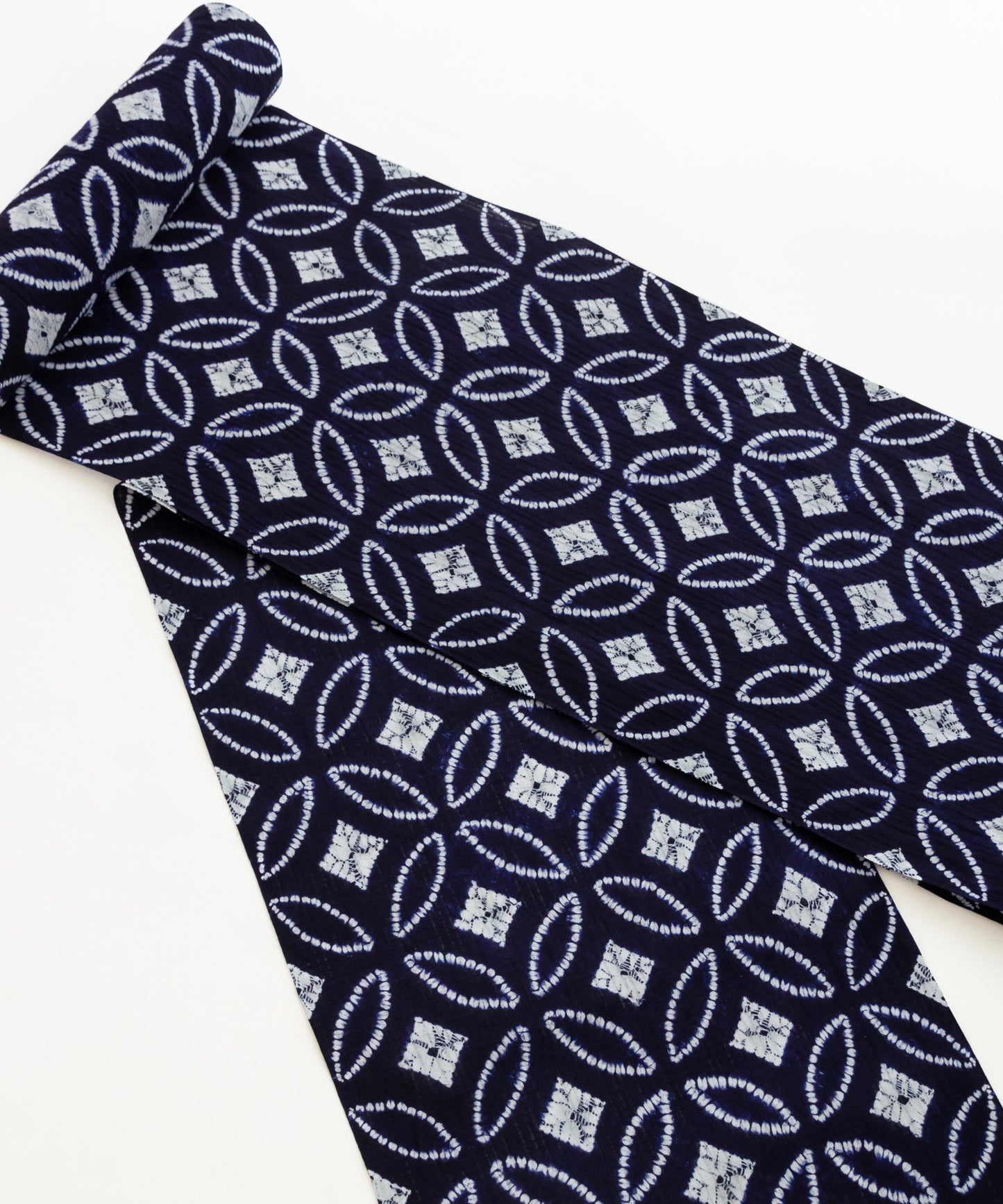 有松鳴海絞り 縫い巻上げ絞り「総七宝」