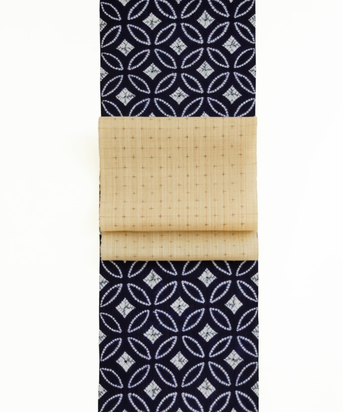 有松鳴海絞り 縫い巻上げ絞り「総七宝」