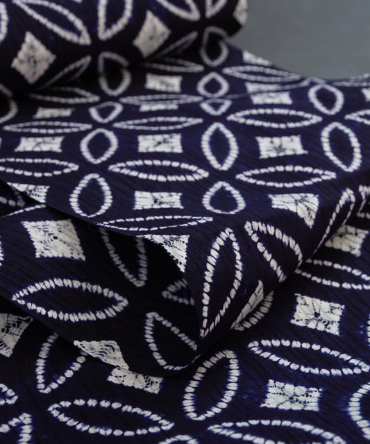 有松鳴海絞り 縫い巻上げ絞り「総七宝」