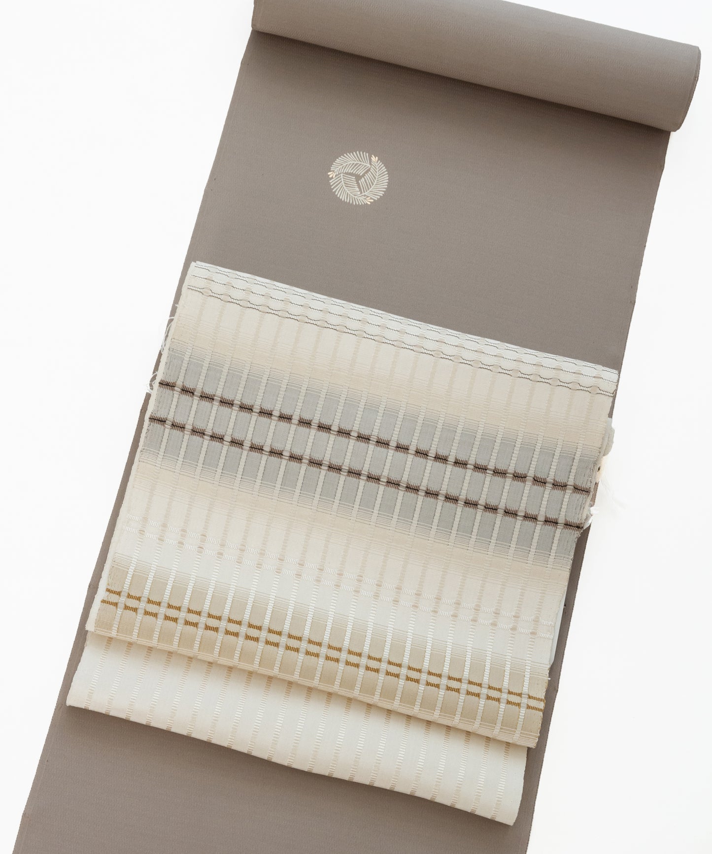 藤山千春 吉野間道九寸名古屋帯 「経緯吉野格子」