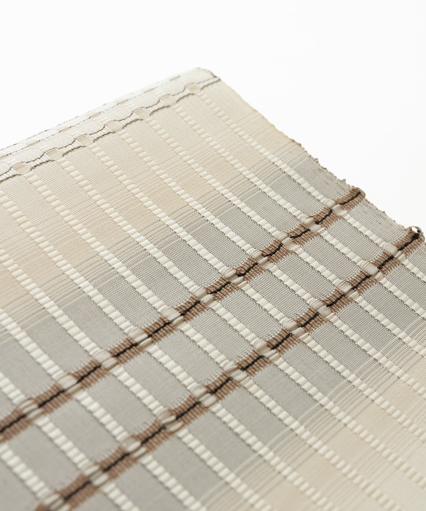 藤山千春 吉野間道九寸名古屋帯 「経緯吉野格子」