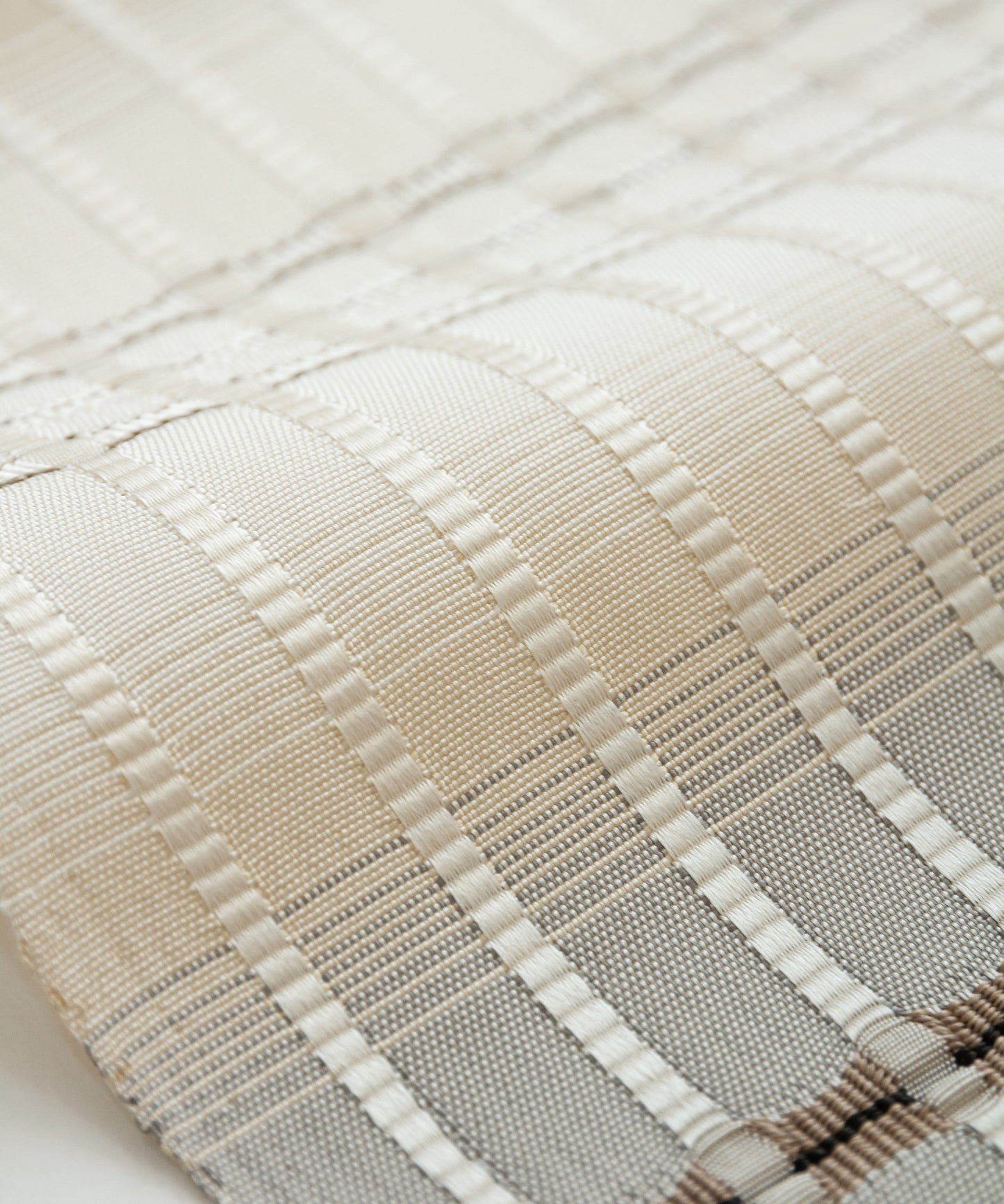 藤山千春 吉野間道九寸名古屋帯 「経緯吉野格子」