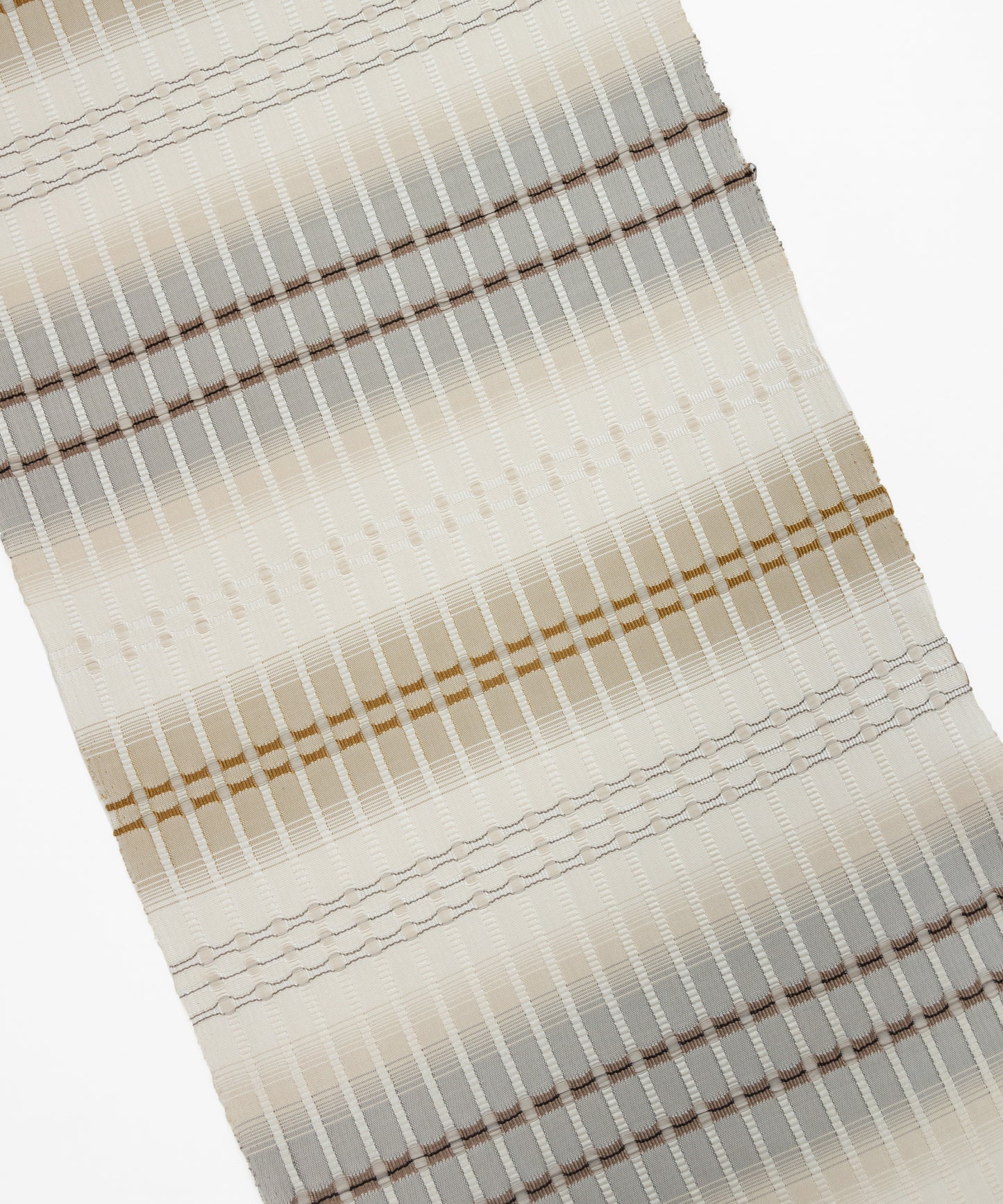 藤山千春 吉野間道九寸名古屋帯 「経緯吉野格子」