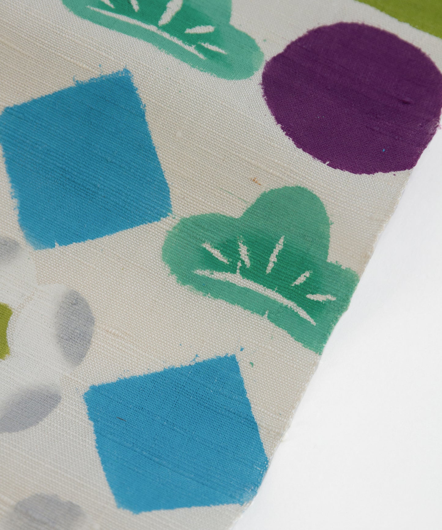 荒川眞理子作 九寸名古屋帯 「○△▢ まるさんかくしかく」